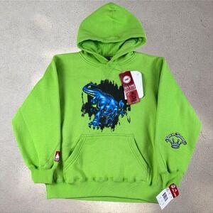Vintage NWT JNCO Crocodile Hoodie Youth Large Green Skater Y2K NOS‎ 90s USA